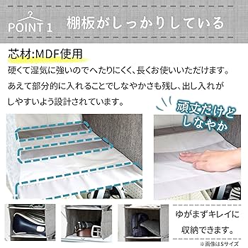 Amazon｜山善(YAMAZEN) 吊り下げ収納 Lサイズ 頑丈な棚板 大小